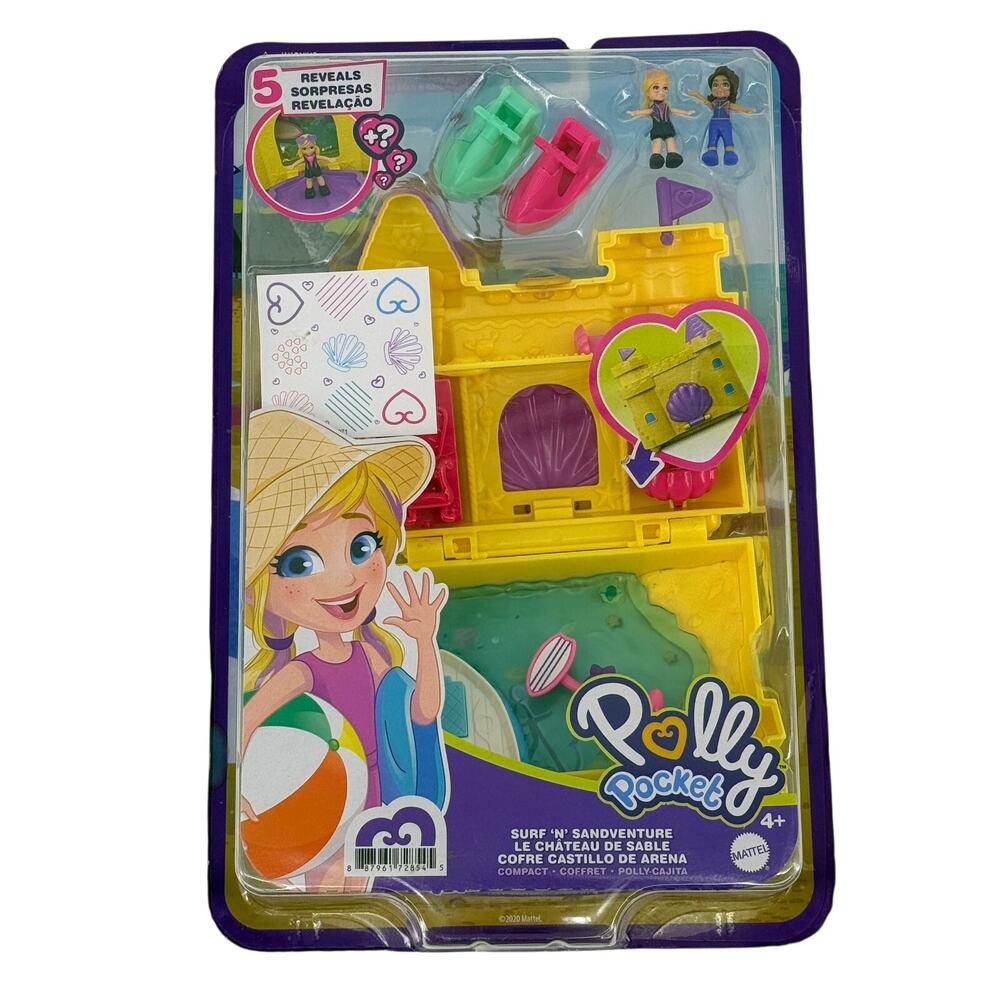 Polly Pocket Surf N Sandventure Compact 5 Reveals GCJ87 New Sealed 2020